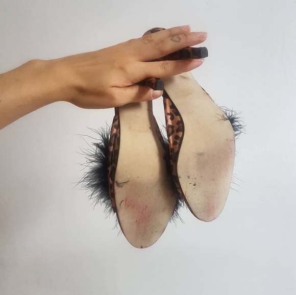 Vintage fluffy kitten heels - Picture 2 of 6